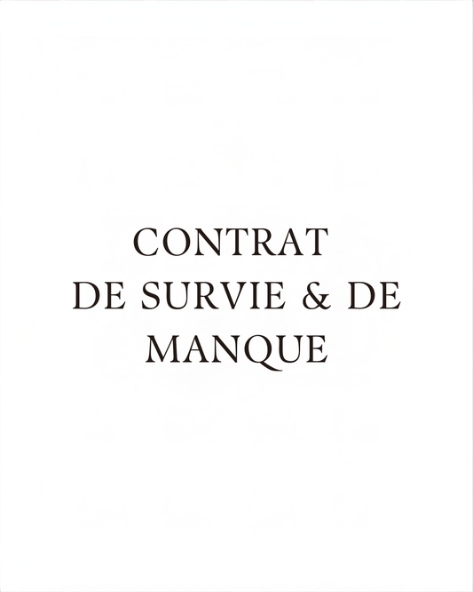 La dissolution des contrats de survie et de manque (souveraineté matérielle)